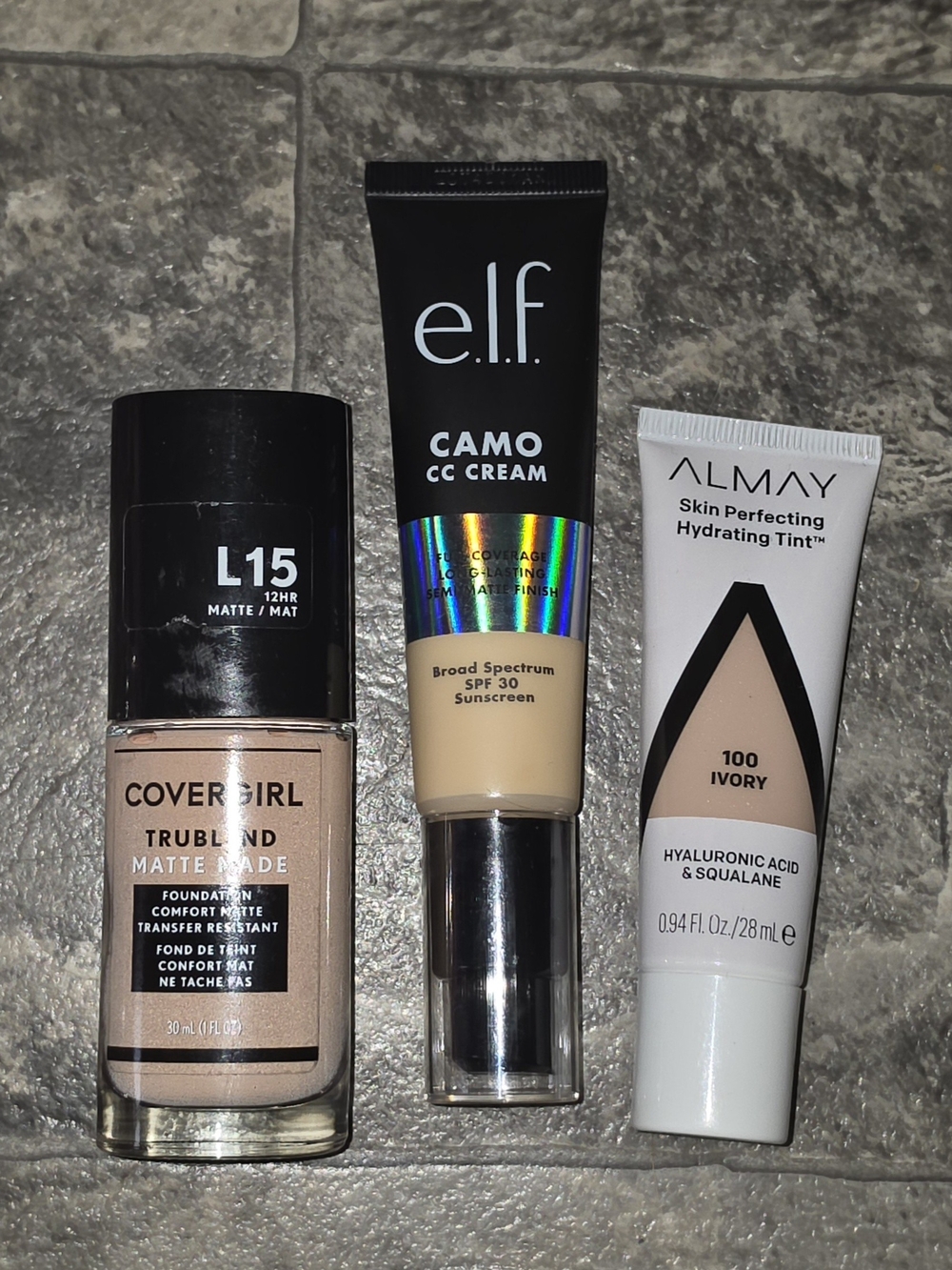 Foundation Bundle- Almay Skin Tint, Elf Camo CC Cream & CoverGirl BNIB